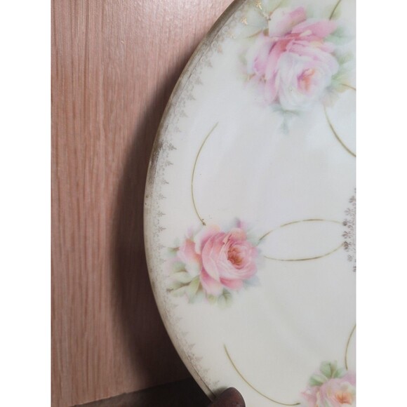 Vintage PM Moschendorf Decorative Porcelain Plate, Handpainted, Gold Trim &... - Picture 5 of 6